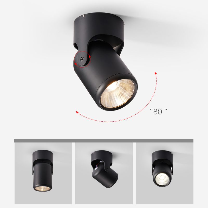 White Black Dimmable Rotating LED Downlights Surface