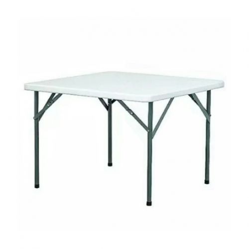 4 Feet Plastic Outdoor Table With Foldable Metal Legs