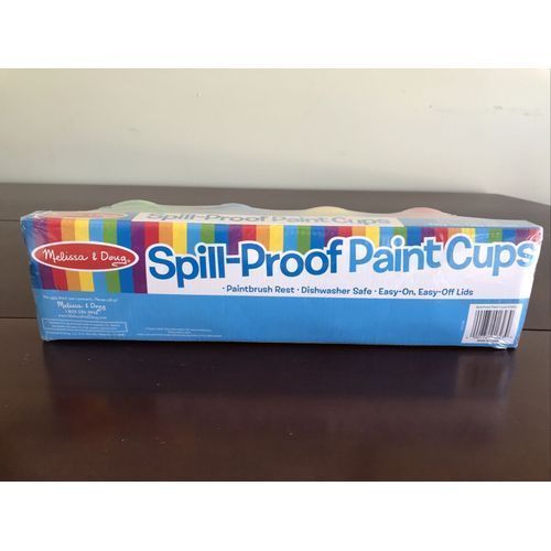 Spill-Proof Paint Cups - 4cups, Airtight Seal, Snap Lids