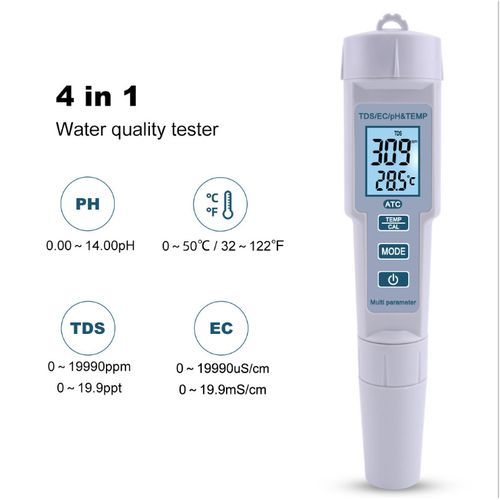 4 In 1 PH/TDS/EC/Temperature Meter PH Meter Digital Water Quality Mon