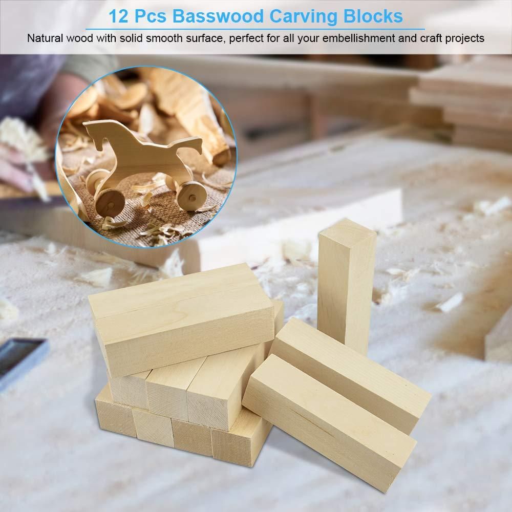 Whittling and Carving Wood Blocks Unfinished Wood Blocks Bas