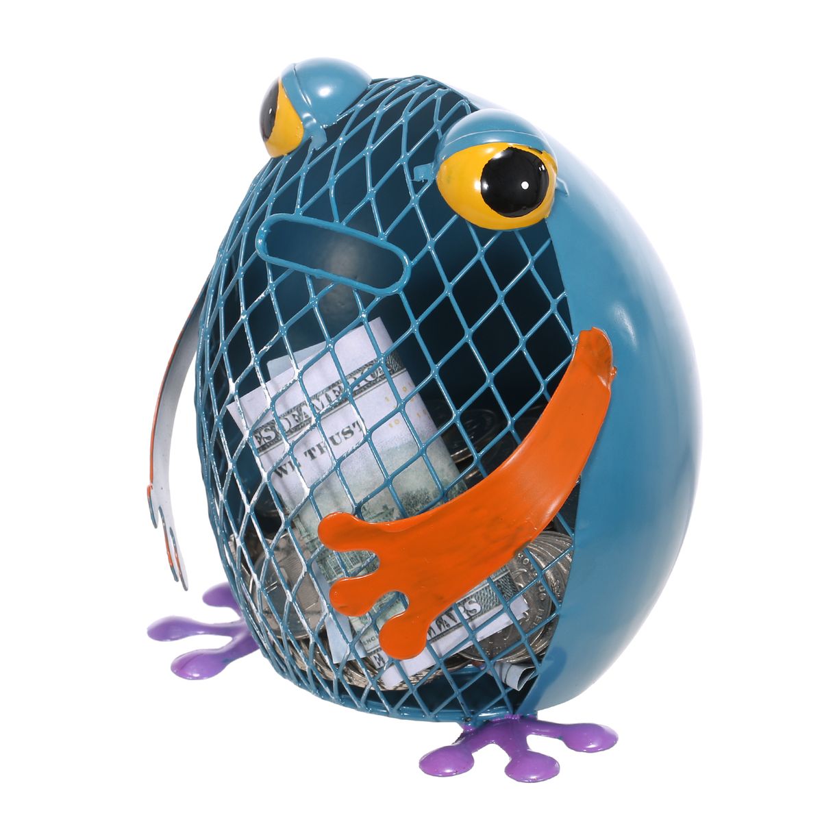 Tomfeel Frog Piggy Iron Storage Jar Animal Money Jar Metal
