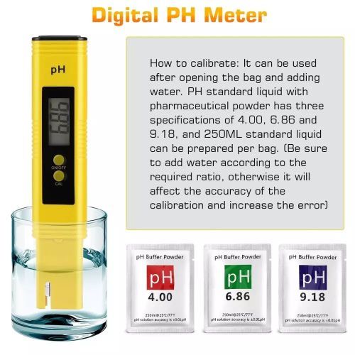 Portable Digital ATC PH Meter 0.00~14.00 Water Fish Tank Monitor Water Quality Liquid  LCD Glass Electrode