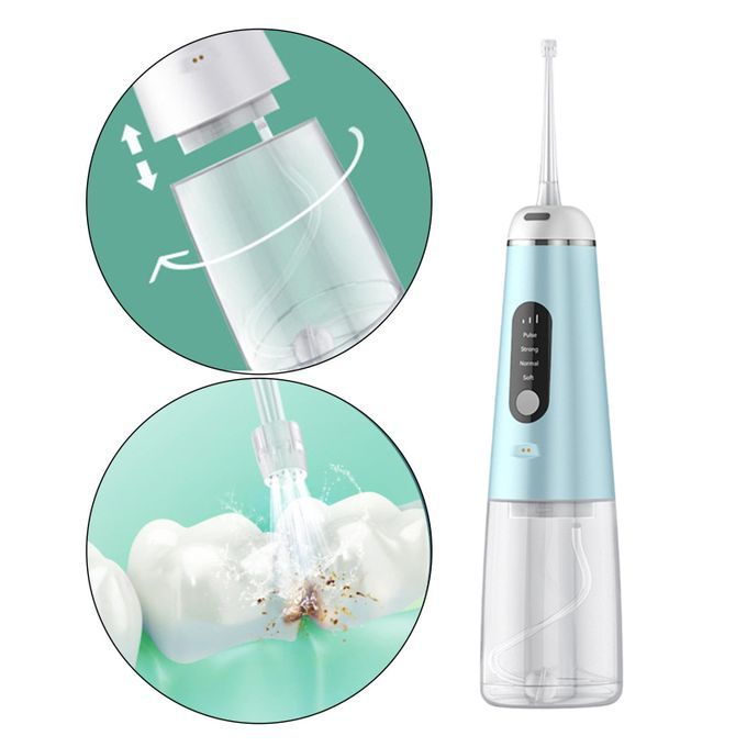 Rechargeable Oral Irrigator Teeth Cleaner Water Flosser Portable Blue