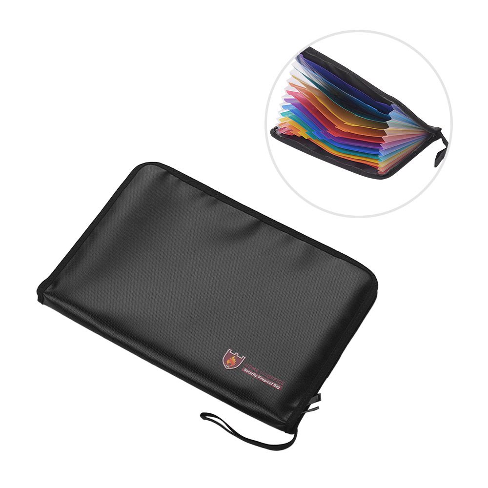 Fireproof Waterproof Safe Document Bags A4 Size Expandable