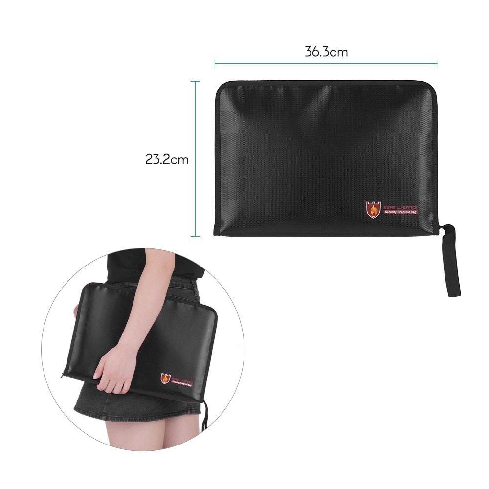 Fireproof Waterproof Safe Document Bags A4 Size Expandable