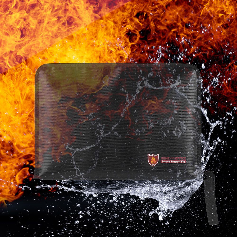 Fireproof Waterproof Safe Document Bags A4 Size Expandable