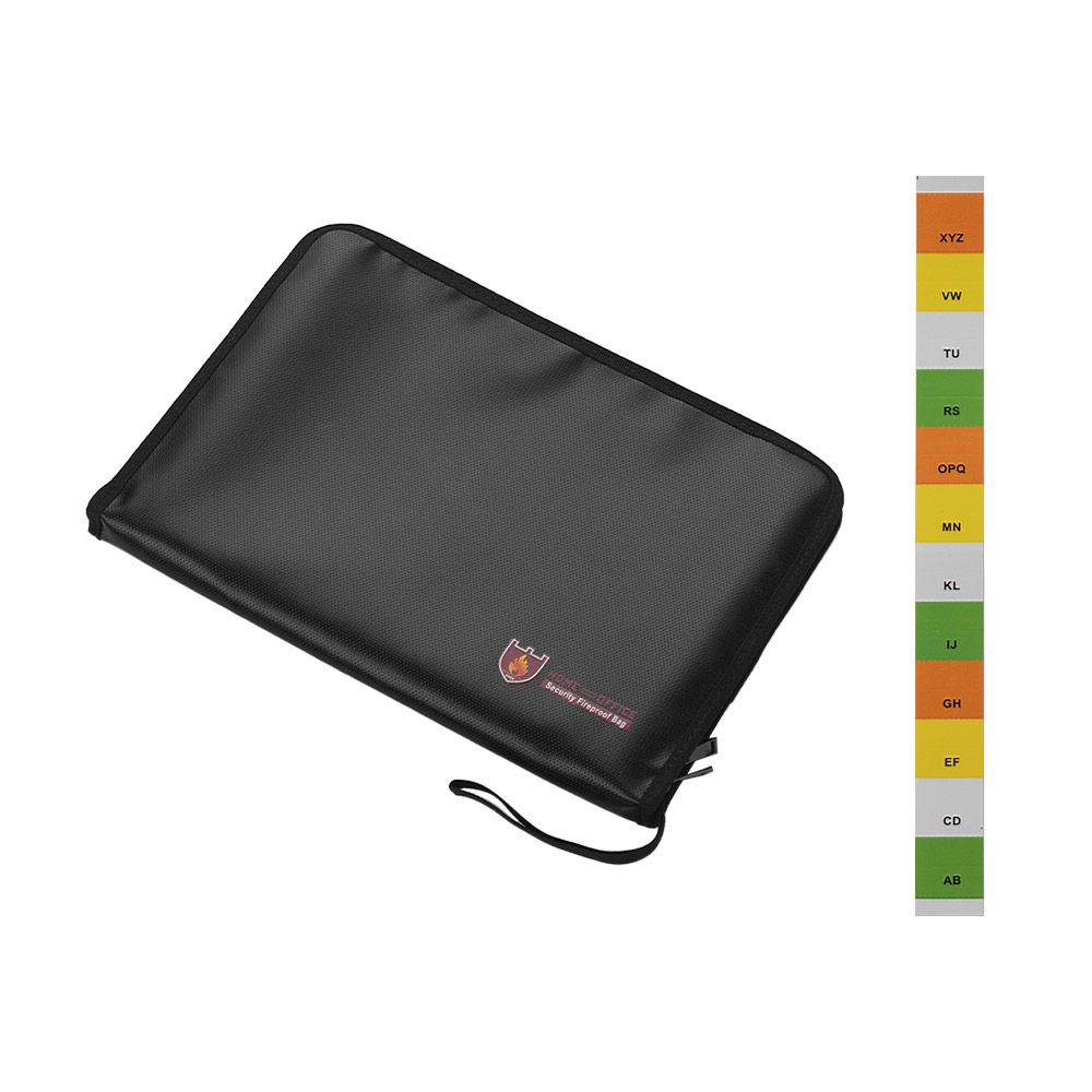 Fireproof Waterproof Safe Document Bags A4 Size Expandable