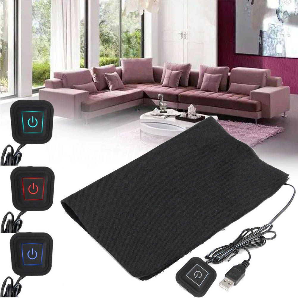24*30CM 5V 3-Shift USB Electric Cloth Heater Pad Heating Ele