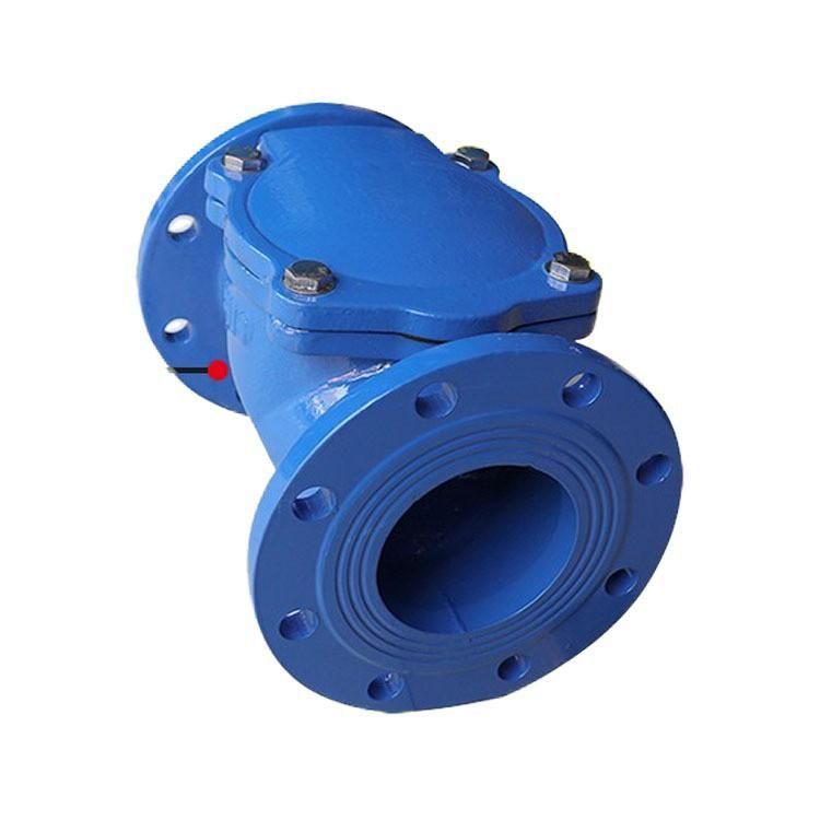 Manufacturer Swing Ductile Iron Check Valve H44X-16 Rubber Valve Single Flow Tap Water Flange Check Valve