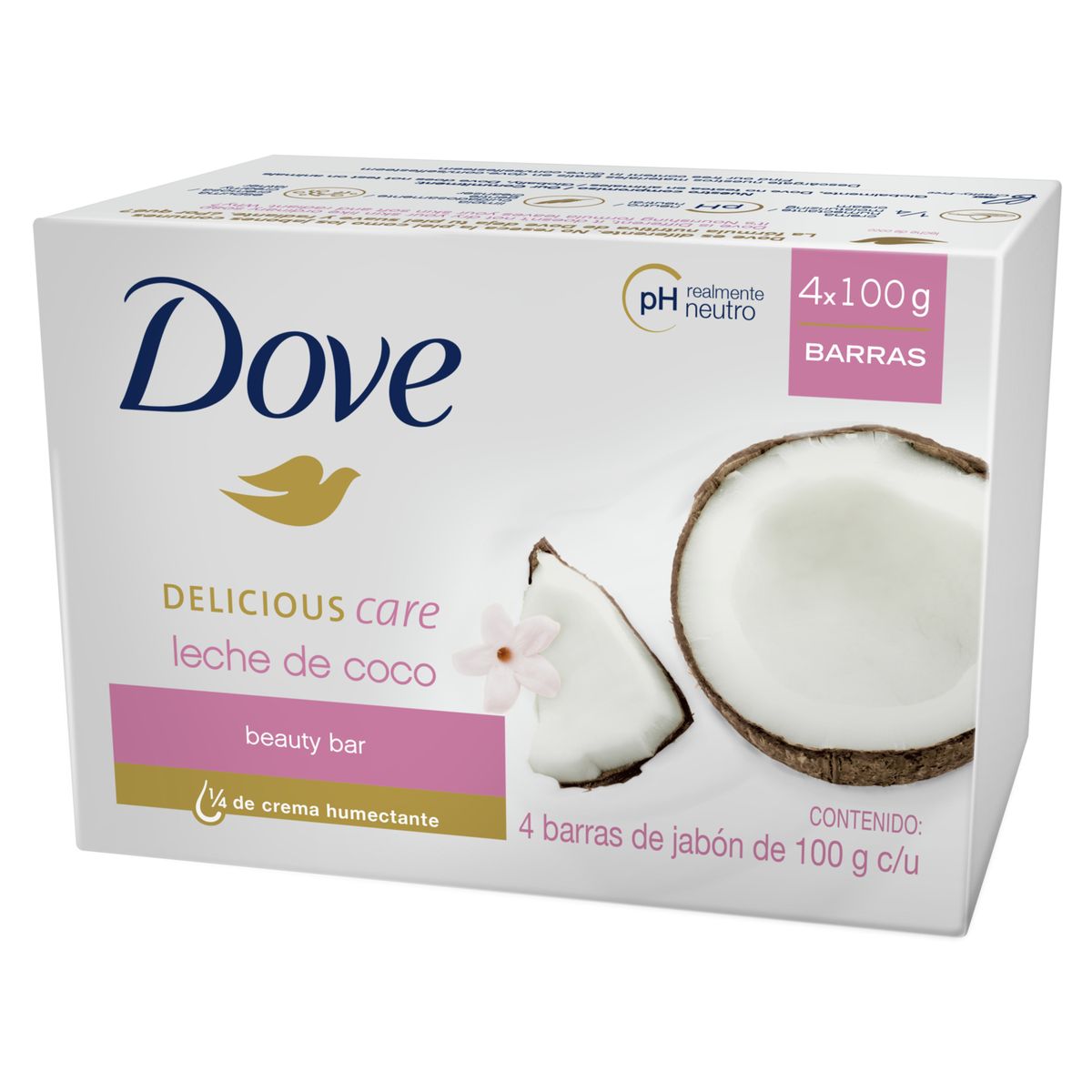 Coconut Delicious Care Bar Soap 4Pieces Of 100g