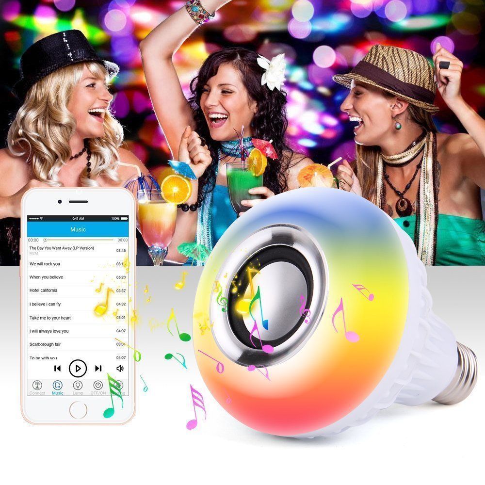 Smart LED Lighting Bulb Wireless Bluetooth Speaker Music