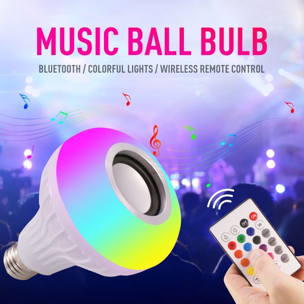 Smart LED Lighting Bulb Wireless Bluetooth Speaker Music