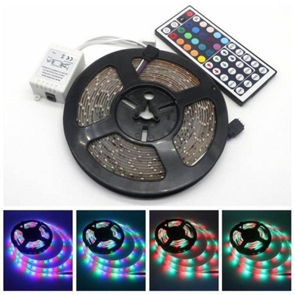 5/10/20m LED Strip SMD 3528 LED Strip Light RGB Flexible Tape Ribbon Lamp With Remote Control IP33 Flexible Controller+Adapter--20M--