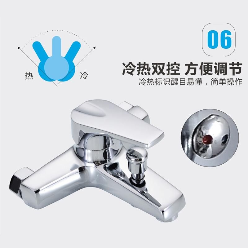 Factory Wholesale Copper Mixed Faucet Famous Triple Bathtub Faucet Shower Hot and Cold Water Faucet Quality One Piece Dropshipping