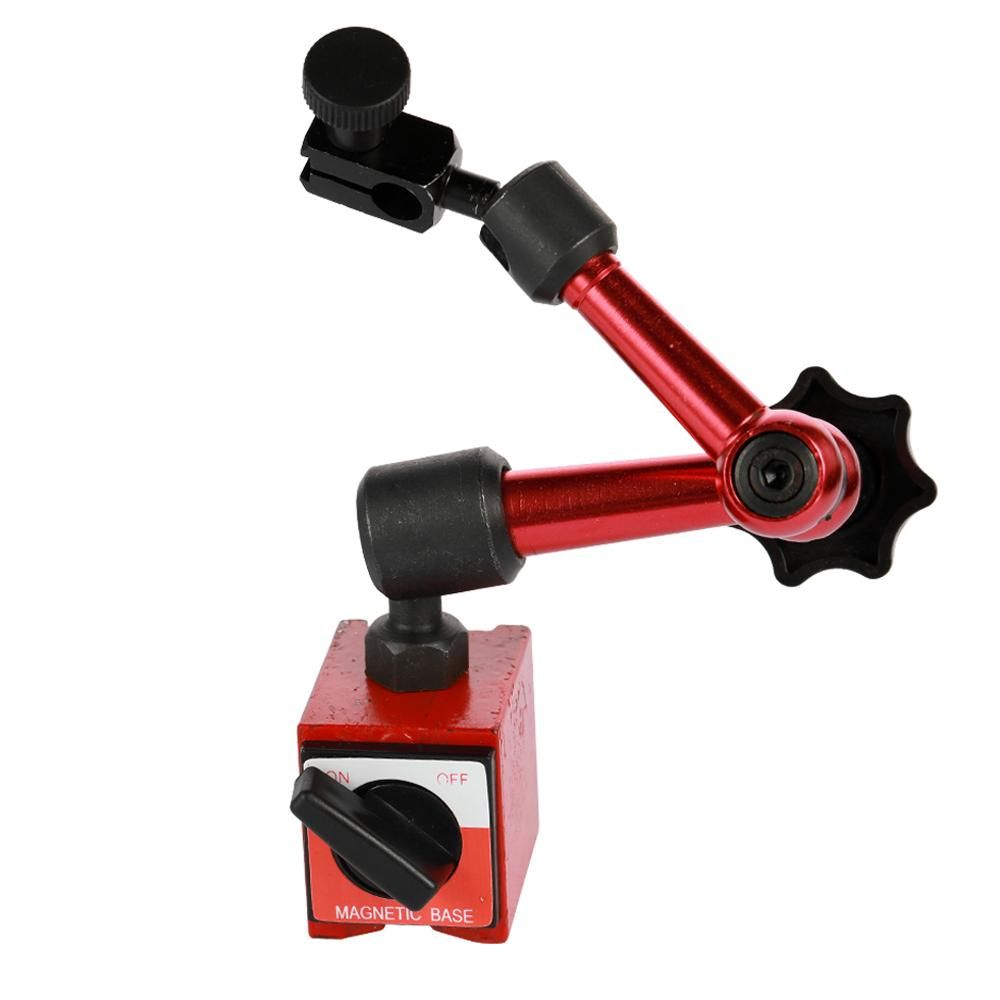 Metal Round Dial Indicator and Mini Flexible Magnetic Base Holder Bracket Tool Kit