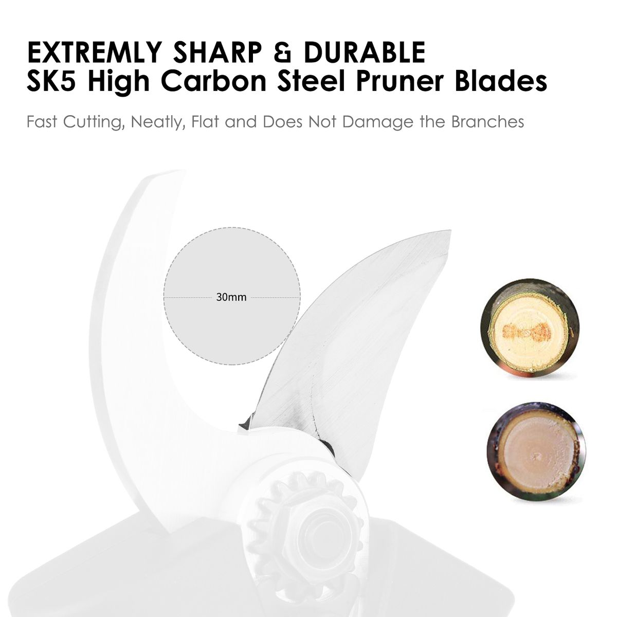 SK5 Cordless Pruner Cutting - 30mm Electric Pruning Shear