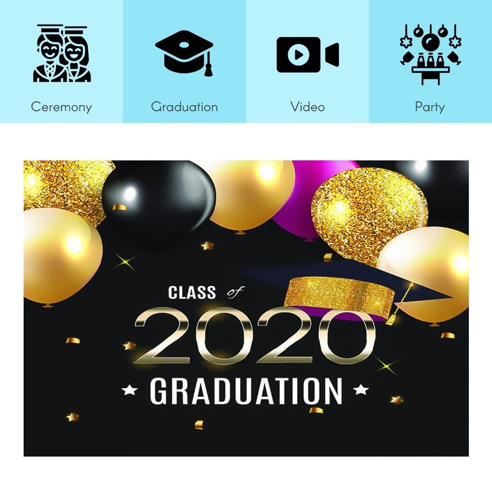 7*5ft Professional Backdrop The Class Of 2020 Graduation