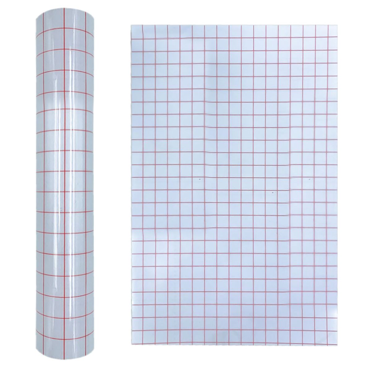 Self-adhesive PVC Clear Transfer Paper With Gridgnment For Cricut Adhesive Vinyl Transfer Sheet For Decals Crafts Stickers-B