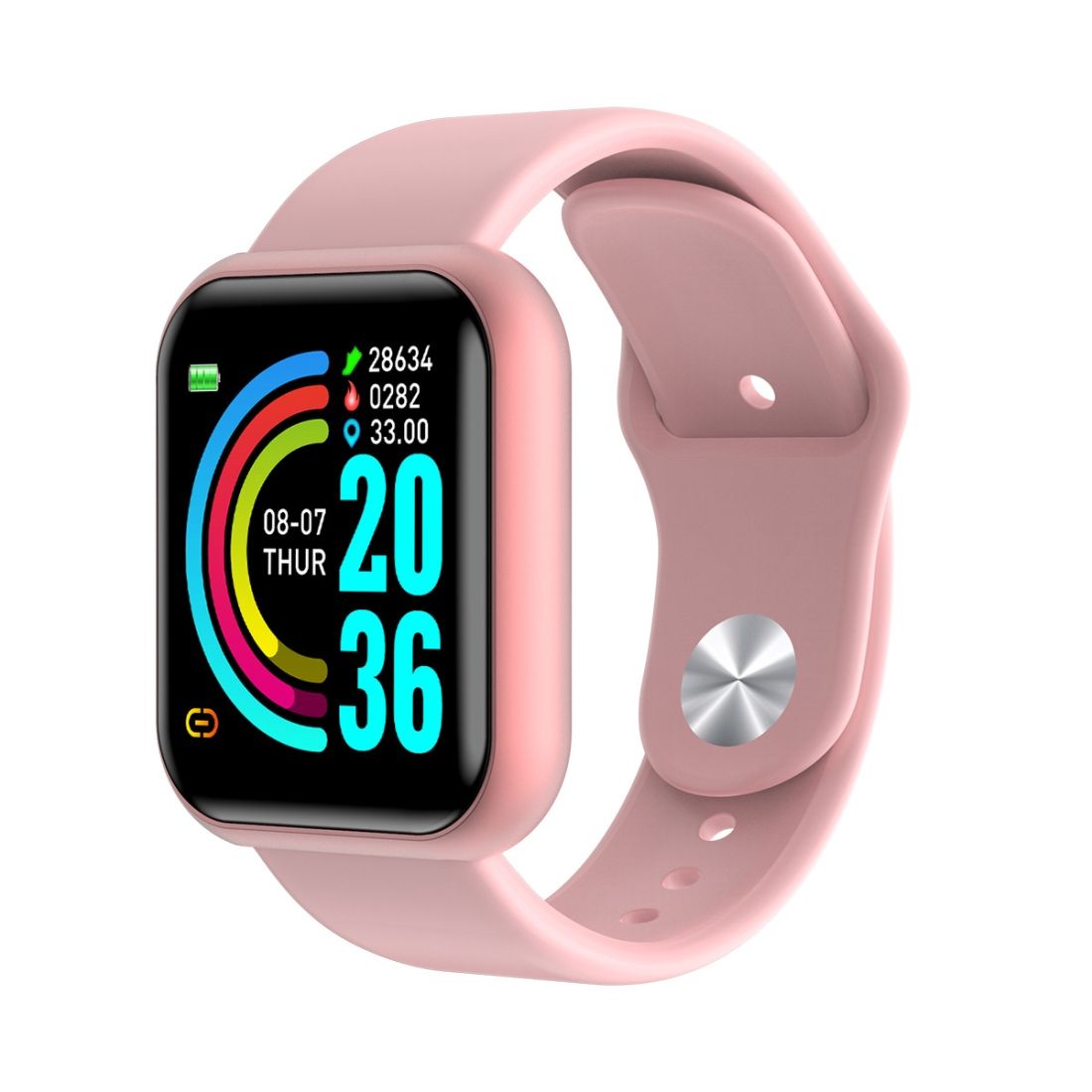 GM20 1.3inch IPS Color Screen Smart Watch IP67 Waterproof,Support Call Reminder /Heart Rate Monitoring/Blood Pressure Monitoring/Sedentary Reminder(Pink)