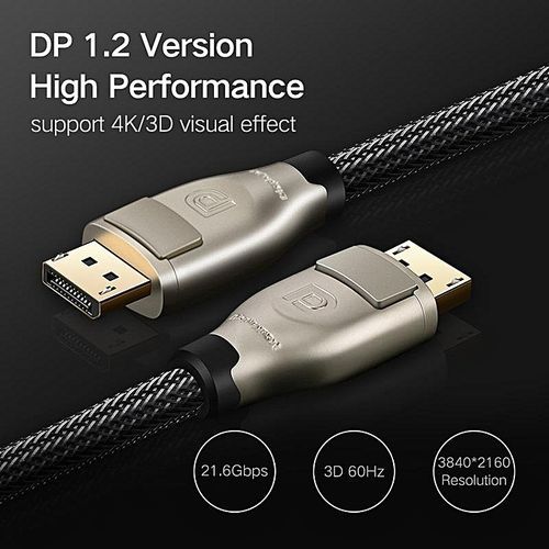 3Meter DisplayPort To DisplayPort Cable, DP 1.2 Male To Male Audio Video Cable With Zinc Alloy Shell, Support 3D 4K 60Hz, 1080P 144Hz For Latest HDTVs, Projectors, Displays, Monitors, PC Graphics By HonTai