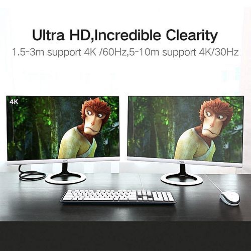 3Meter DisplayPort To DisplayPort Cable, DP 1.2 Male To Male Audio Video Cable With Zinc Alloy Shell, Support 3D 4K 60Hz, 1080P 144Hz For Latest HDTVs, Projectors, Displays, Monitors, PC Graphics By HonTai
