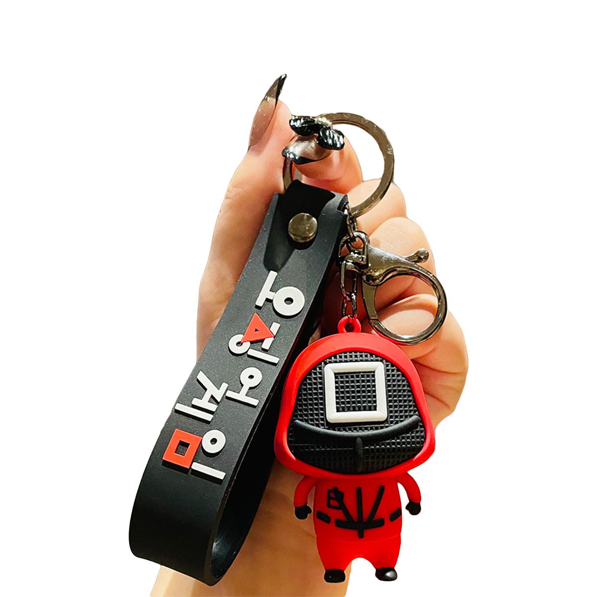 Squid Game Keychain Korean TV Character Pendant Metal