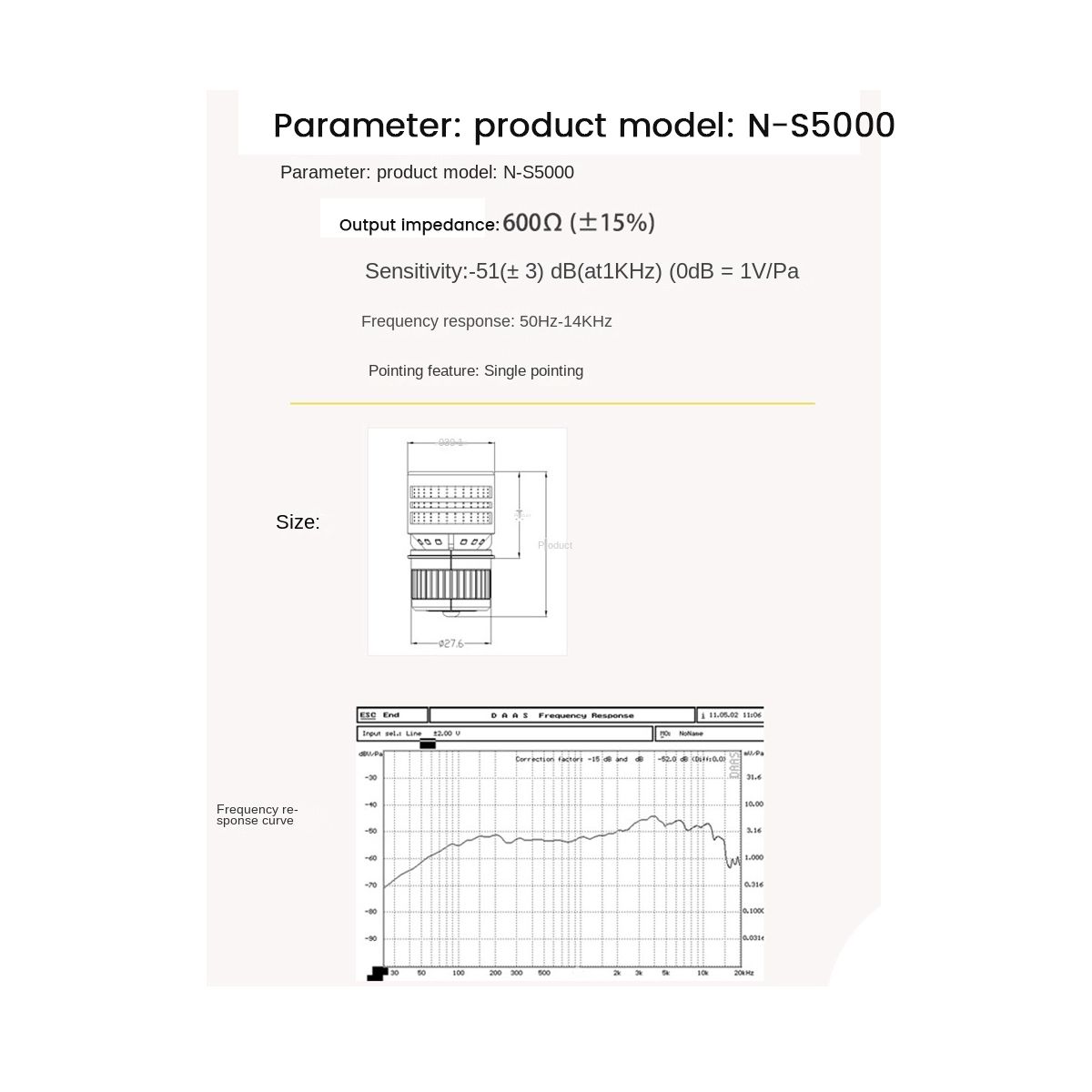 Wireless Microphone Capsule High Sensitivity Dynamic Microph