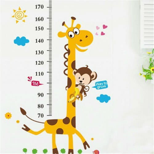 Kids Height Growth Chart Ruler 3D Stickers