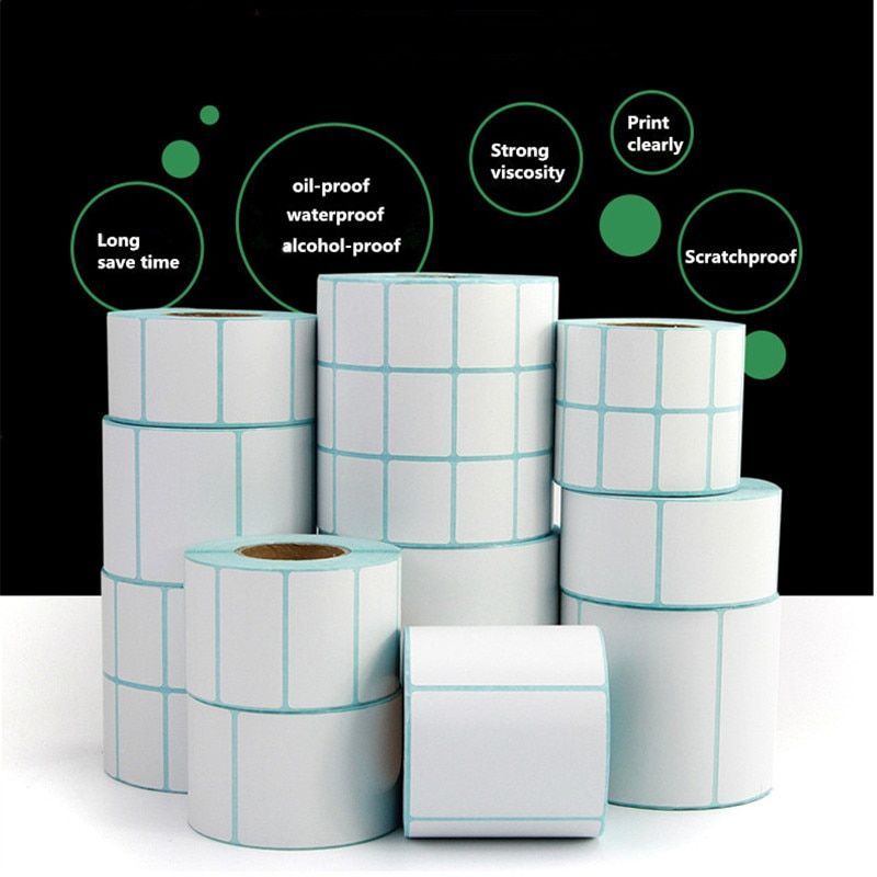 50*25mm Thermal Paper 1000 Sheets/rolls Sticker Label Barcode Thermal Printer Sticker Tag Price Waterproof Sticker
