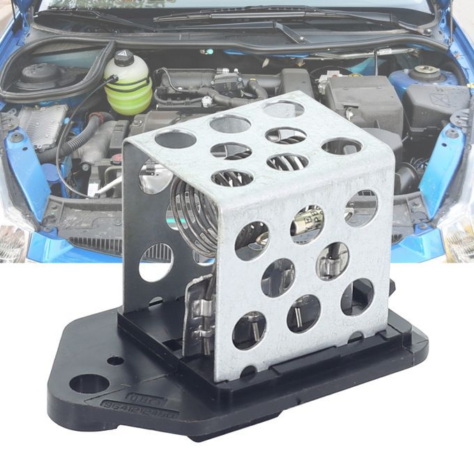 Radiator Fan Resistor Fit Well Adjust Speed Universal Car Air Conditioner Blast Blower Resistor 1267E3 For Citroen C2 C3/for Peugeot 206 307-Silver Black