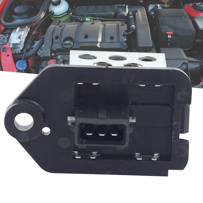 Radiator Fan Resistor Fit Well Adjust Speed Universal Car Air Conditioner Blast Blower Resistor 1267E3 For Citroen C2 C3/for Peugeot 206 307-Silver Black