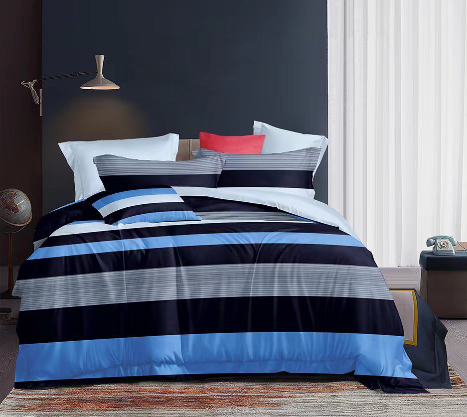 Duvet + Bedsheet + 2 Pillows And 2 Pillow Cases.Blue