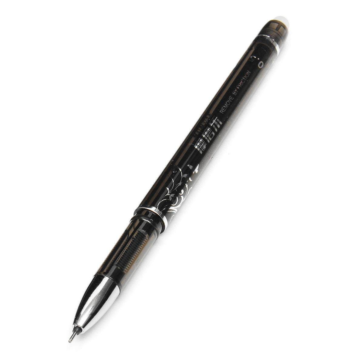 12pcs Erasable Pens 0.5mm Writing Ink Pen Set Kids School Office Stationery Black (black)