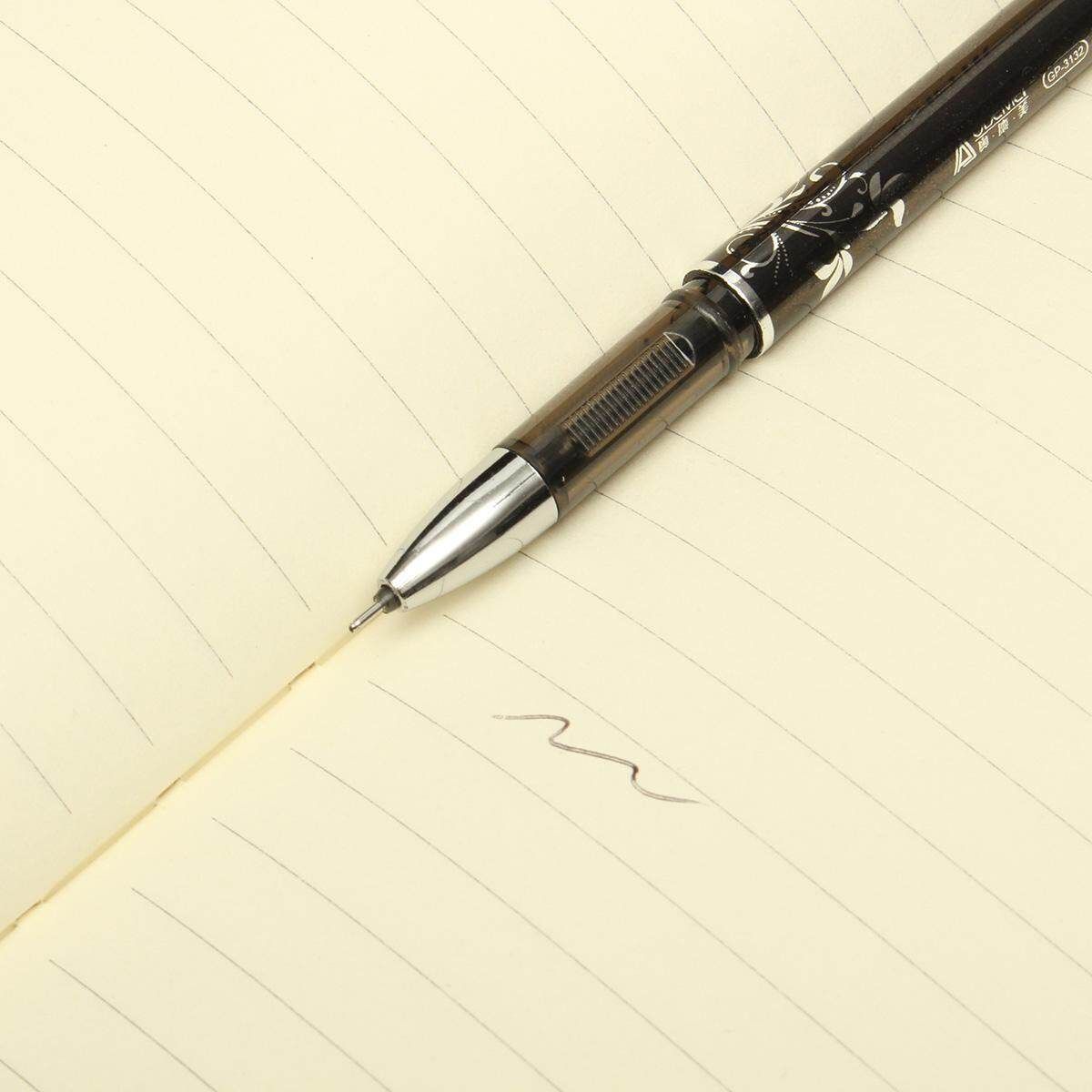 12pcs Erasable Pens 0.5mm Writing Ink Pen Set Kids School Office Stationery Black (black)