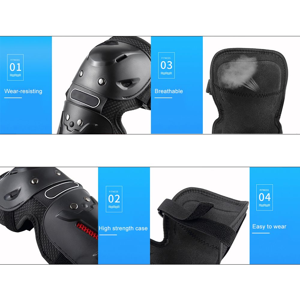 4PCs Cycling Knee Brace And Elbow Guards Bicycle MTB Bike-