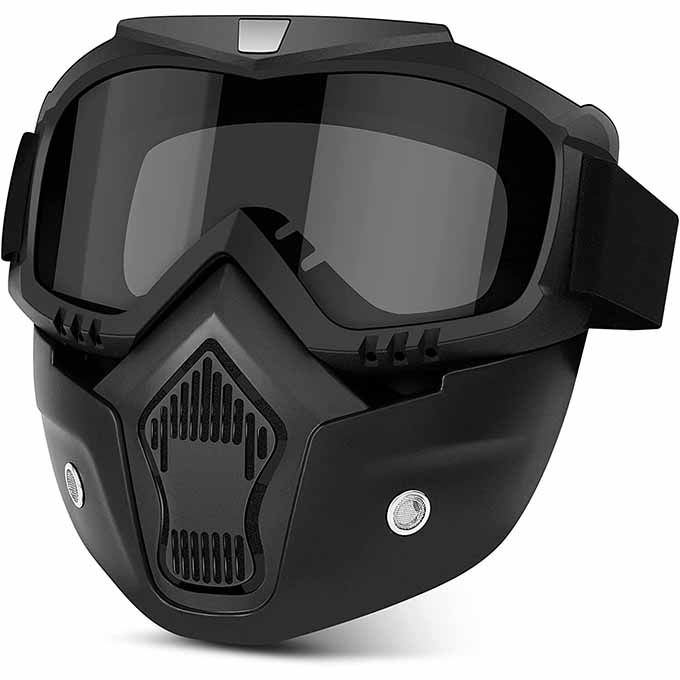 Motorcycle Goggles Detachable Face Mask - UV400