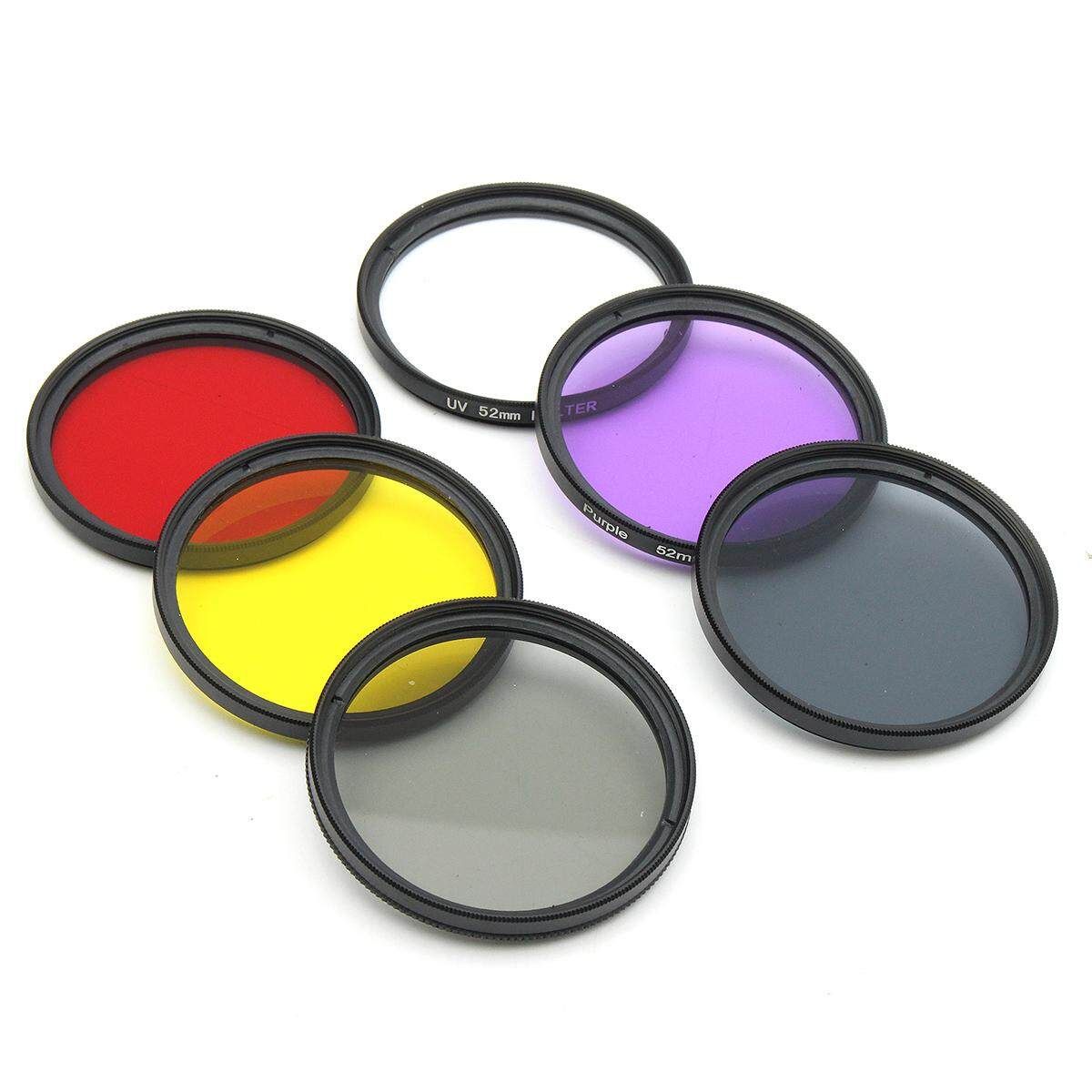 6pcs 52mm Filters Set Circular Polarizer Lens ND UV For GoPro Hero3+ LF362