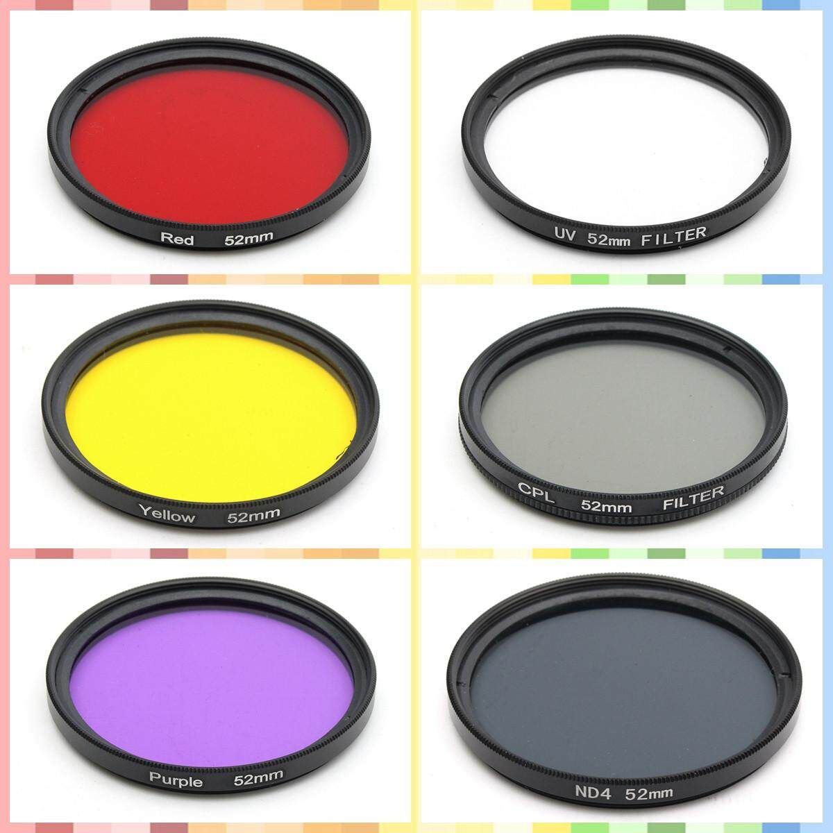 6pcs 52mm Filters Set Circular Polarizer Lens ND UV For GoPro Hero3+ LF362