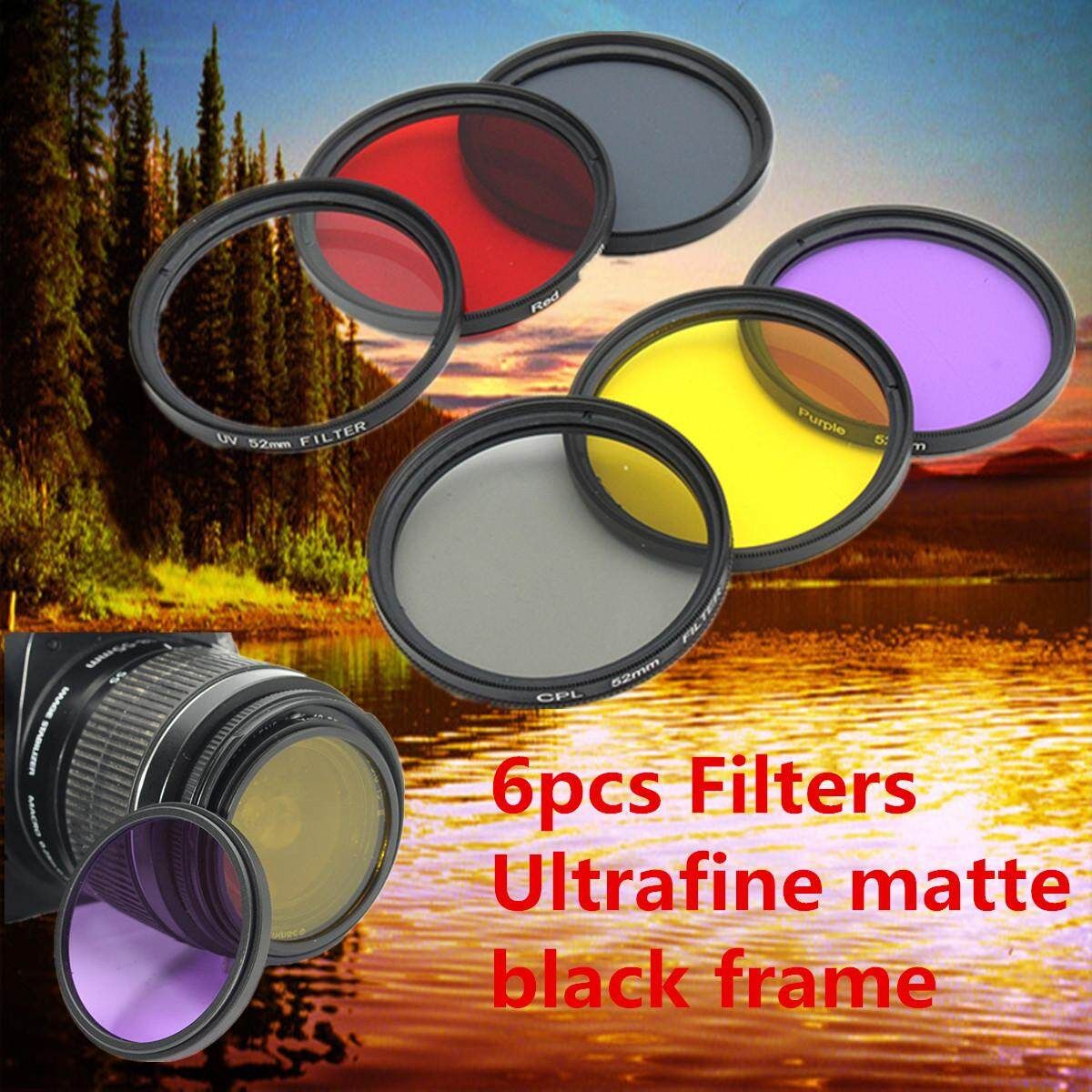 6pcs 52mm Filters Set Circular Polarizer Lens ND UV For GoPro Hero3+ LF362