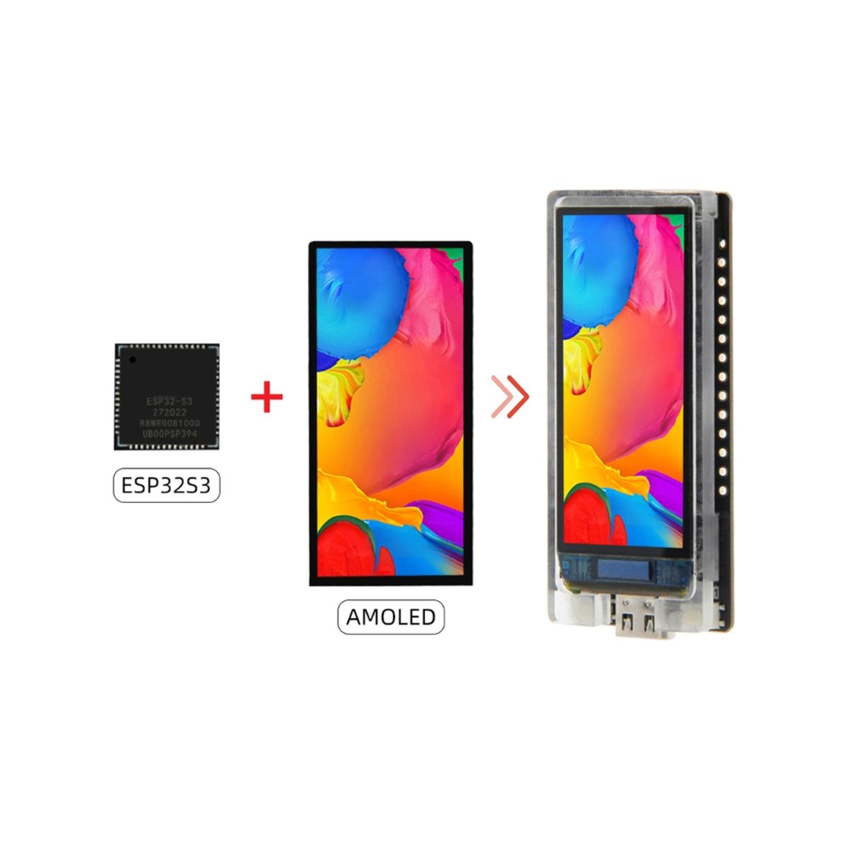 LILYGO T-Display-S3 AMOLED Development Boards for Smart Home Automation System ESP32-S3+1.91 Inch AMOLED Display Modules