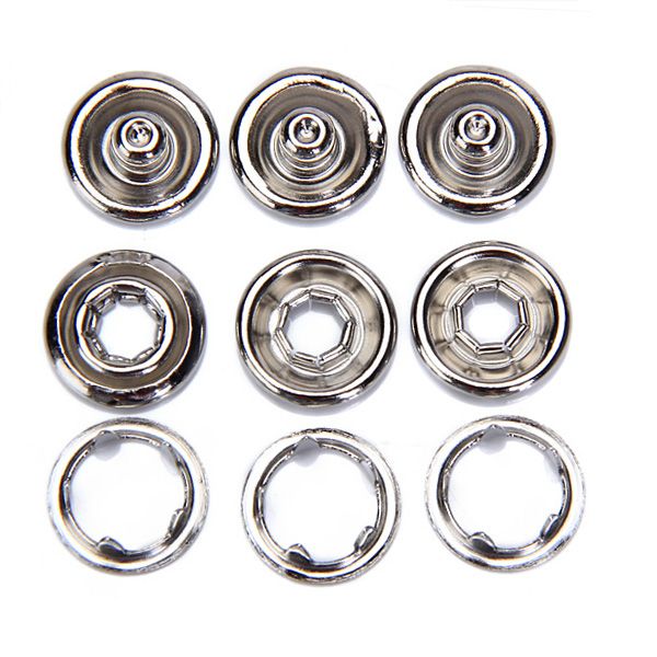 50 Set Nice Plated PRESS STUDS SNAP POPPER 11mm Prong Snap Fastener