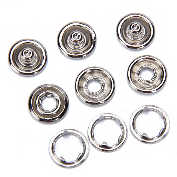 50 Set Nice Plated PRESS STUDS SNAP POPPER 11mm Prong Snap Fastener
