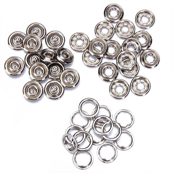 50 Set Nice Plated PRESS STUDS SNAP POPPER 11mm Prong Snap Fastener