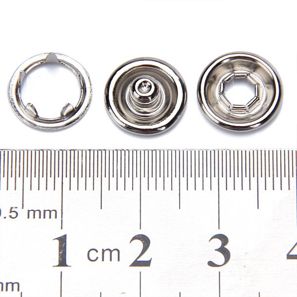 50 Set Nice Plated PRESS STUDS SNAP POPPER 11mm Prong Snap Fastener