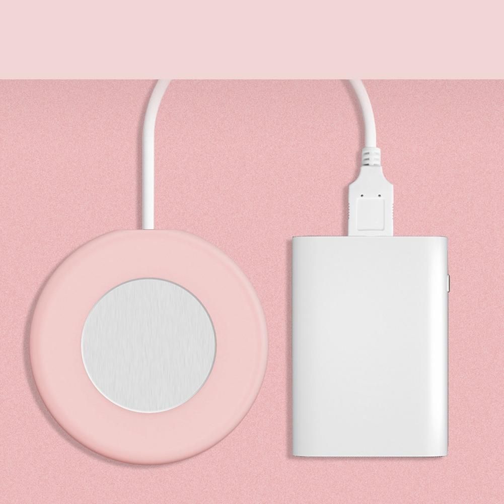 Smart Coffee Cup Warmer Electric Mug Heater for Milk Tea Food Portable Heating Coaster Auto-Off Cup Warming Pad Green