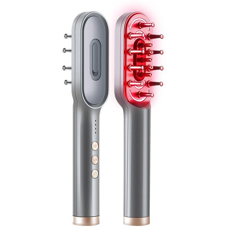 rice scalp medicine device beam health hair comb micro current radio frequency instrument hair care instrument scalp massager hair comb KD3806 gray