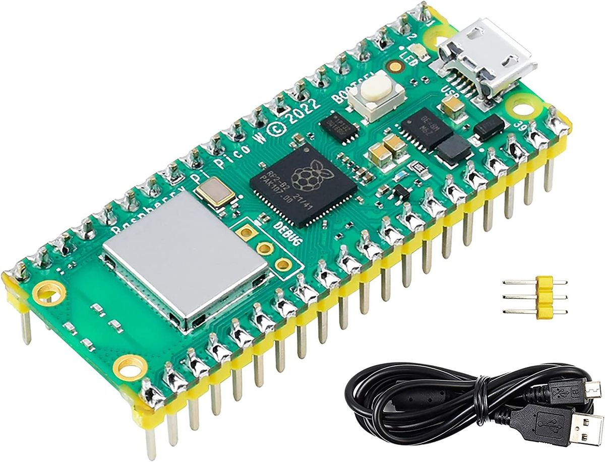 Raspberry Pi Pico W With Pre-Soldered Header, Built-in WiFi