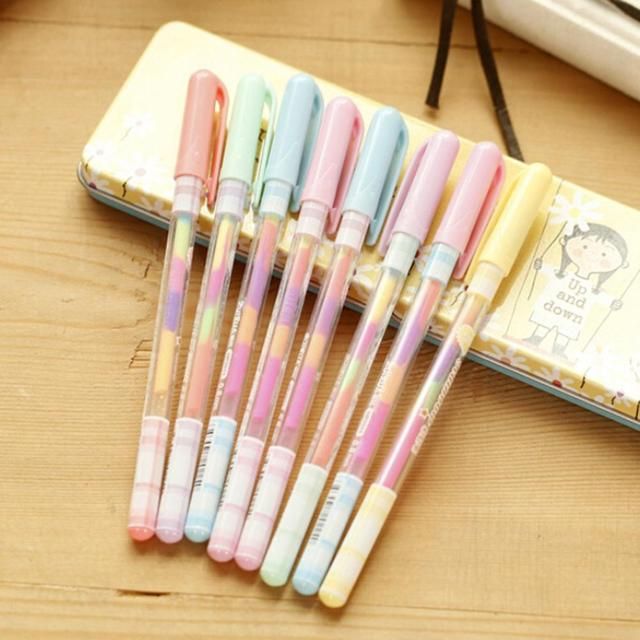 0.8mm 6 Color Change Pen Paper Fluorescent Paint Pens Pens