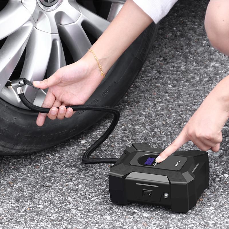 Portable Tire Inflation Pump Digital Display Lighting